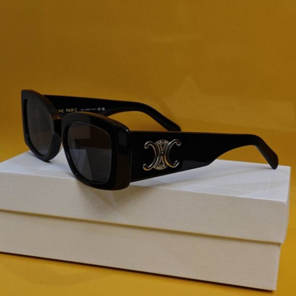 Celine Black Rectangular Sunglasses main image 9